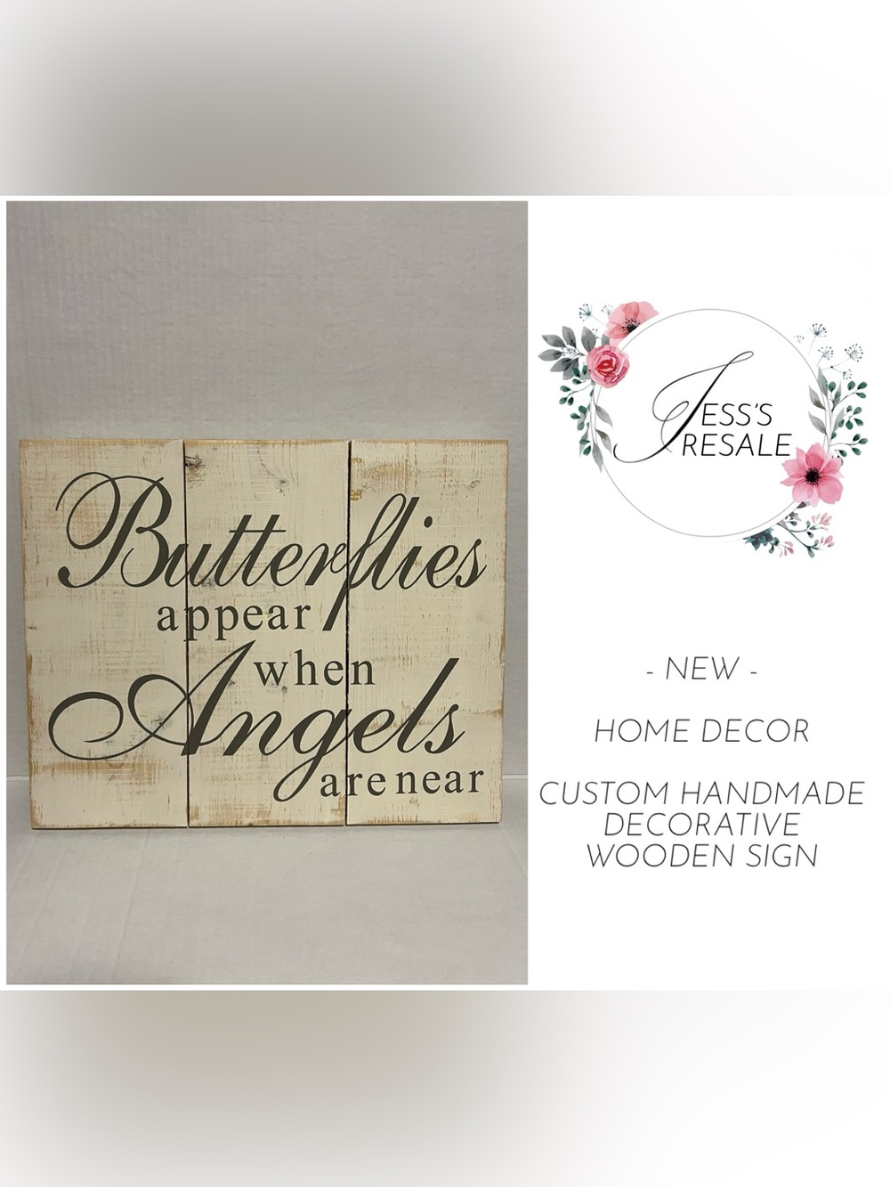 HOME DECOR - NEW - CUSTOM HANDMADE DECORATIVE MEMORIAL SOLID WOODEN SIGN